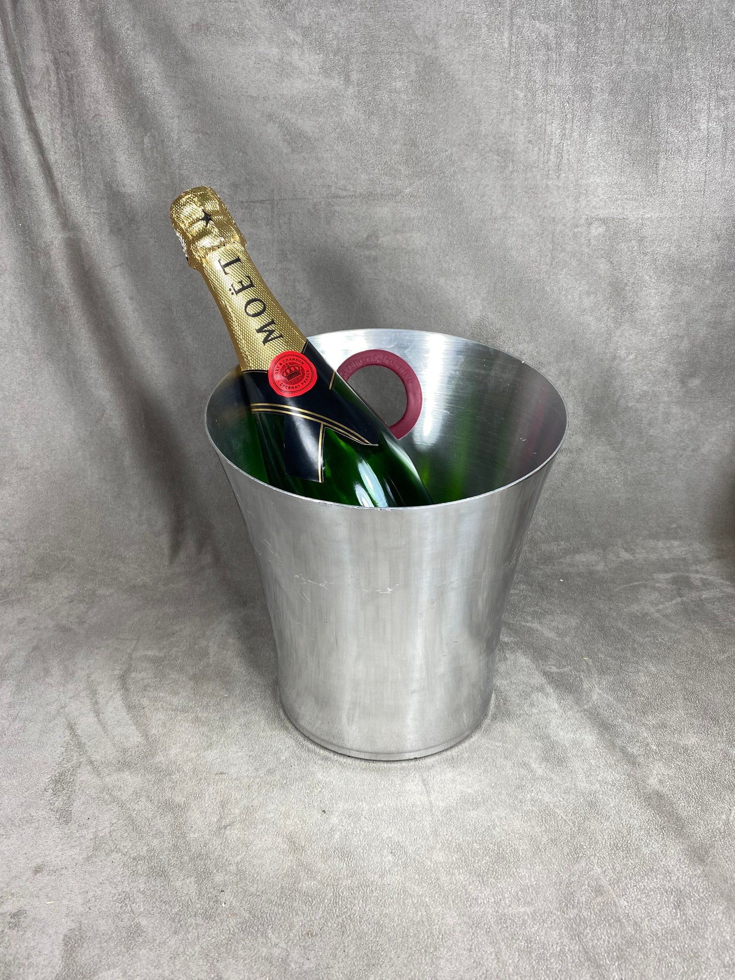 Seau à champagne en aluminium Laurent-Perrier vintage made in france Années 1990