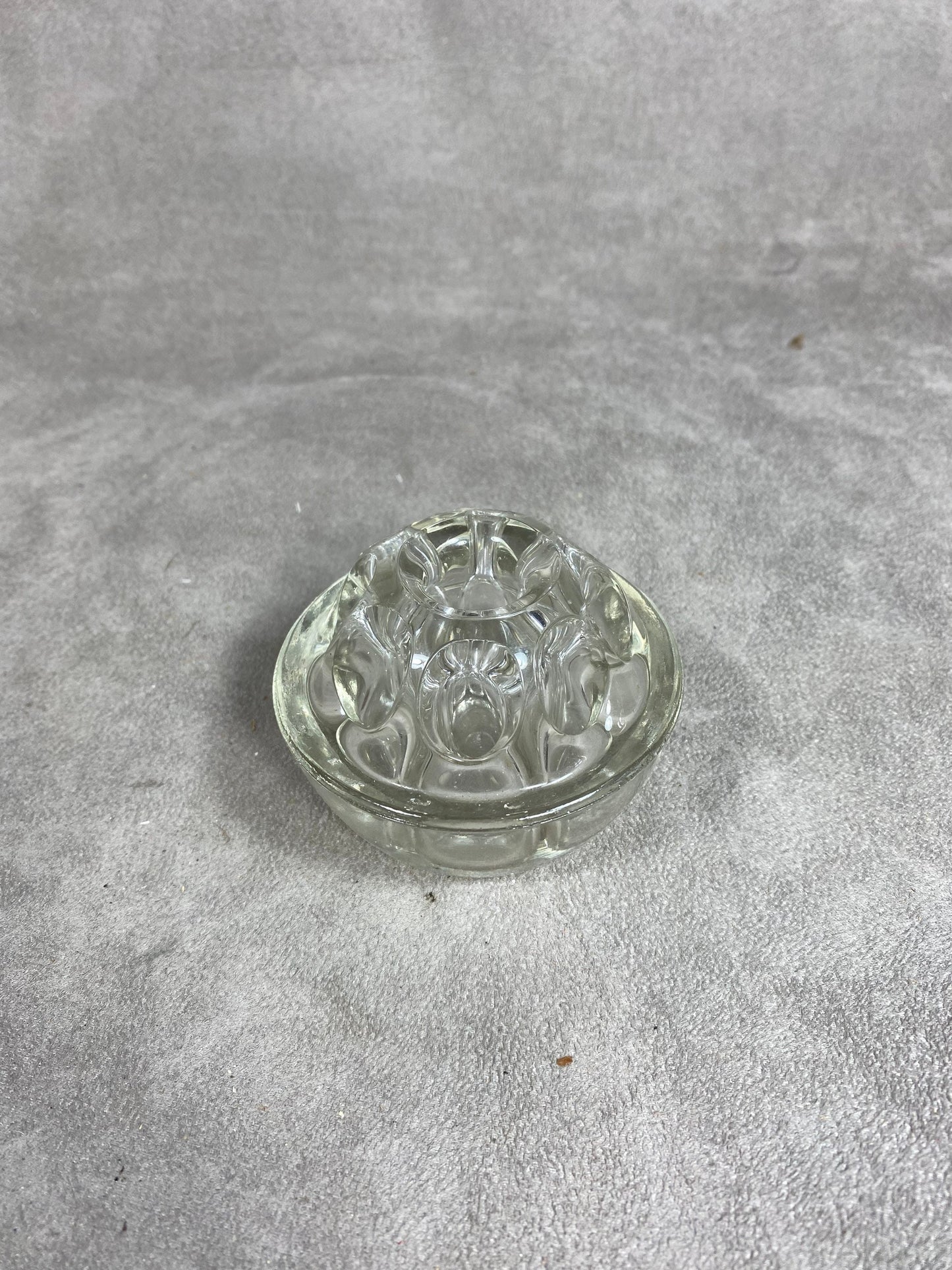 Vintage glass 9-hole flower picker Made in France