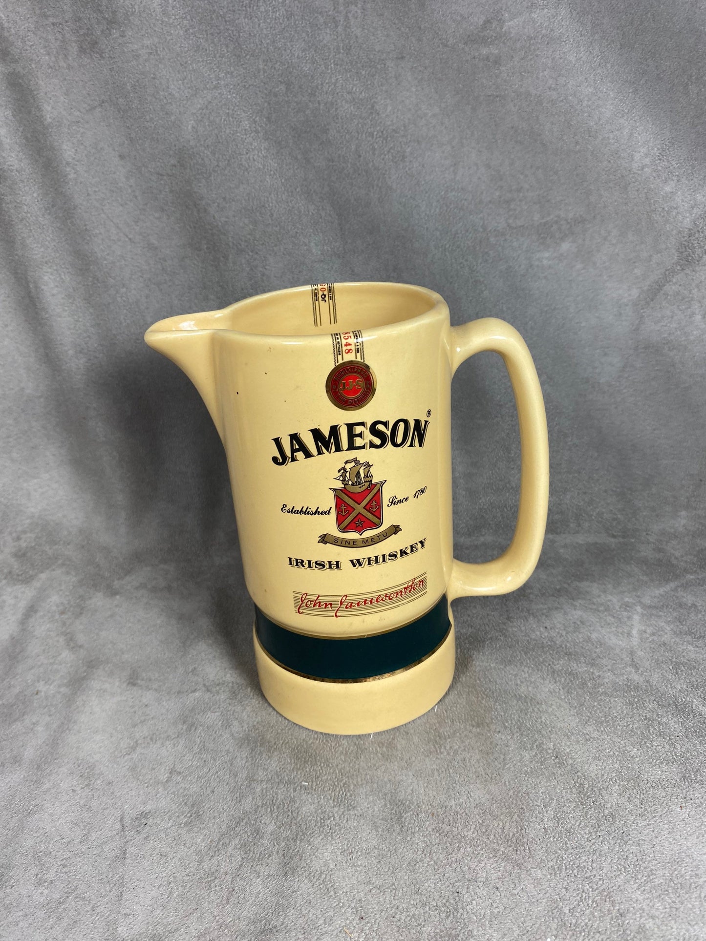 Vintage Jameson Irish Whiskey Ceramic Advertising Jug