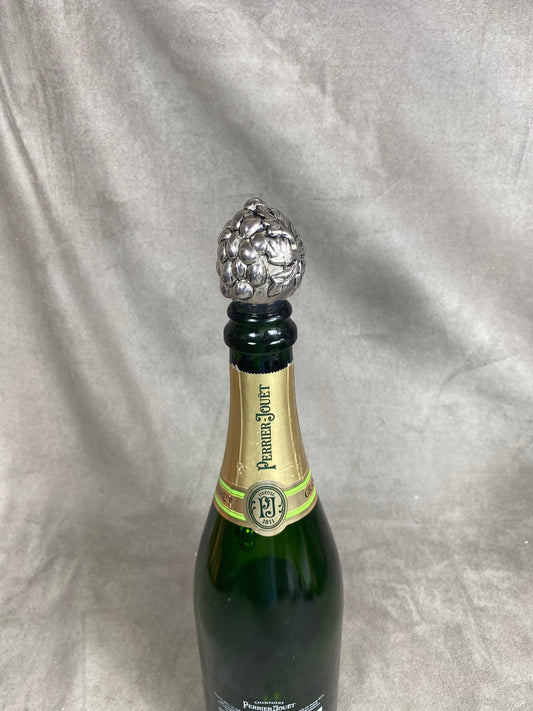 RARE Silver metal stopper for opened champagne bottles