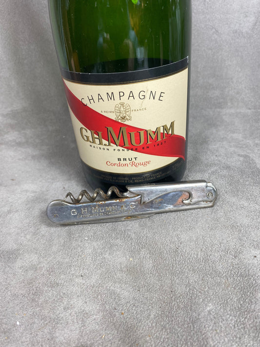 Mumm champagne Décapsuleur, Tire-bouchon en acier vintage Made in France, Wine Collectors, French Wine