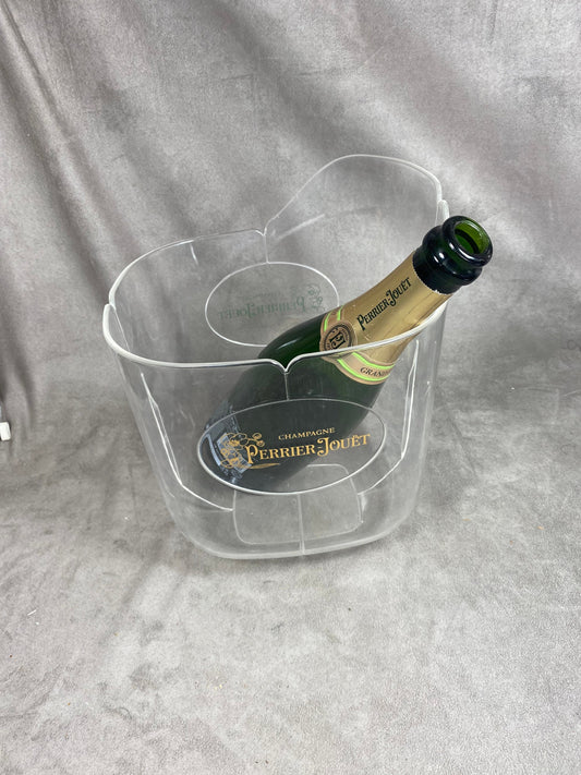 RARE Perrier-Jouët Seau a Champagne en plastique transparent Perrier-Jouët Années 1990