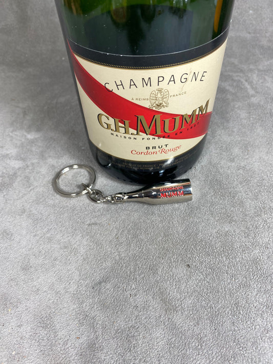 Porte clés champagne Mumm vintage   Made in France Années 1980