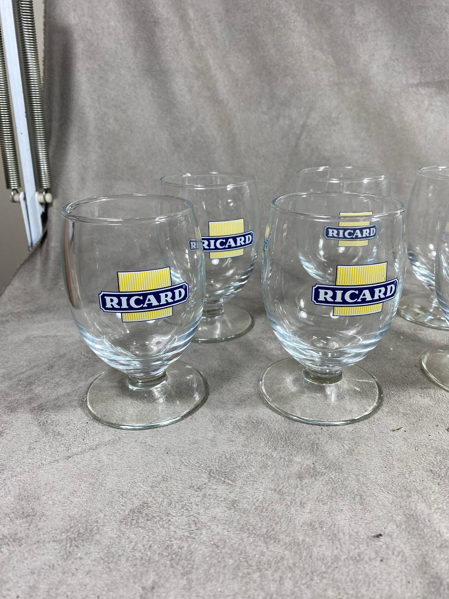 Lot de 6 verres ballon RICARD vintage articles publicitaires | Made in France | Années 1990