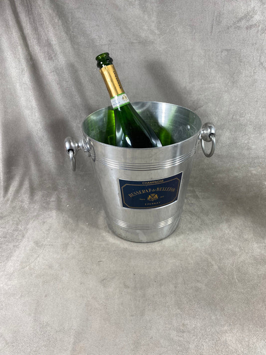 Seau à champagne en aluminium  Champagne Besserat de Bellefon vintage Made in France
