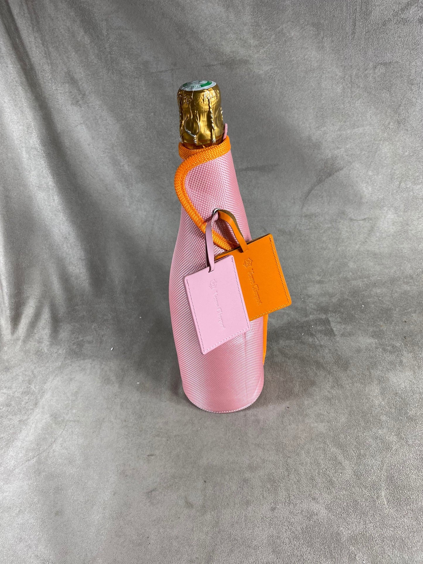 Etui isotherme champagne Veuve Clicquot etui de bouteille rafraichisseur de bouteille orange Veuve Clicquot vintage made in France