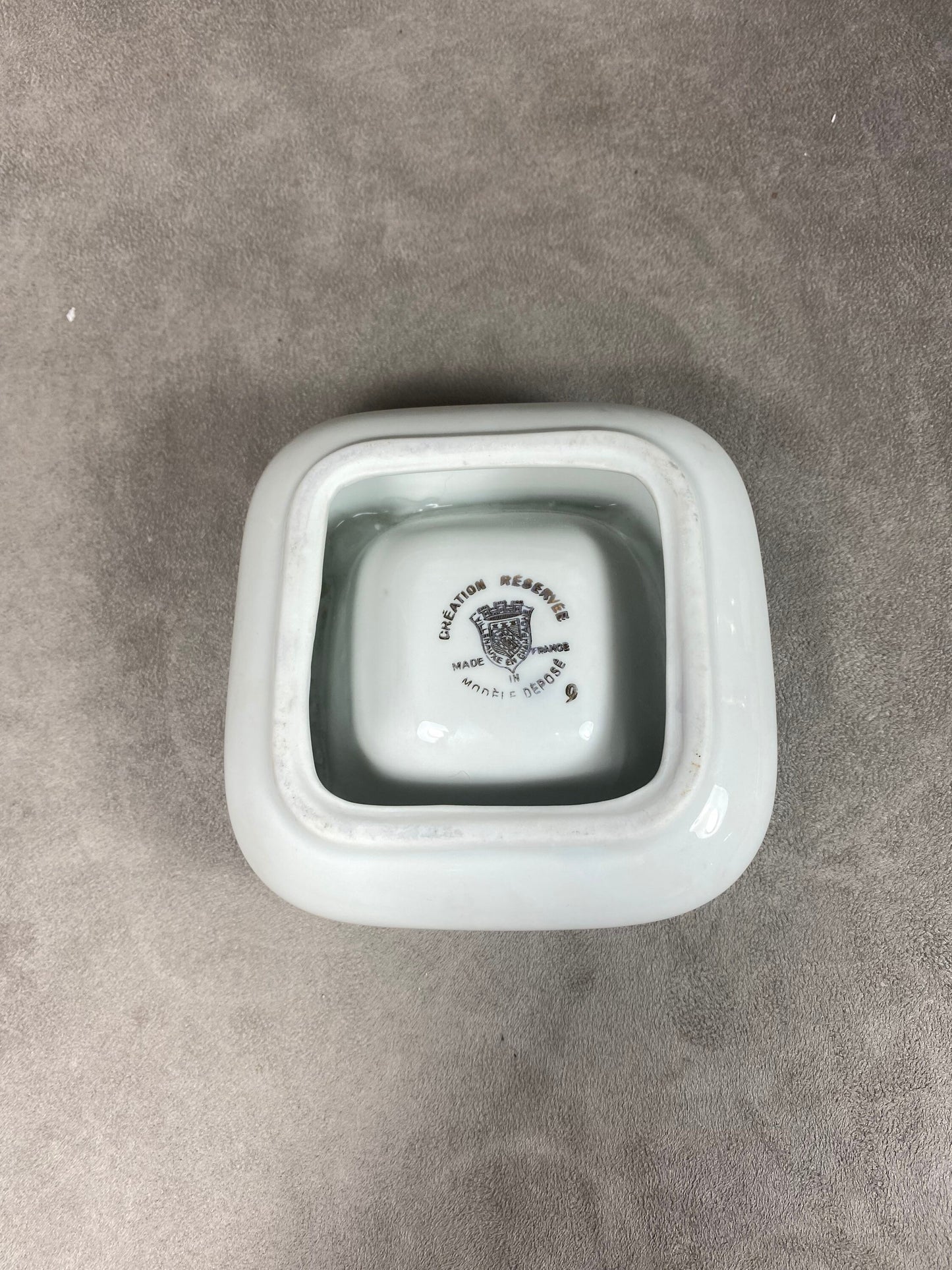 Vintage Jacquart champagne porcelain ashtray Made in France