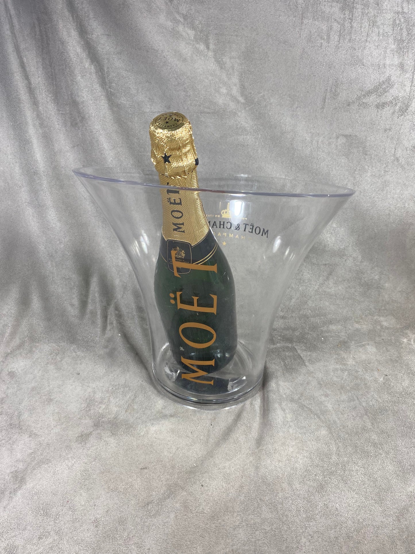 Seau à champagne en plexiglass Möet & Chandon vintage 1970 Made in France