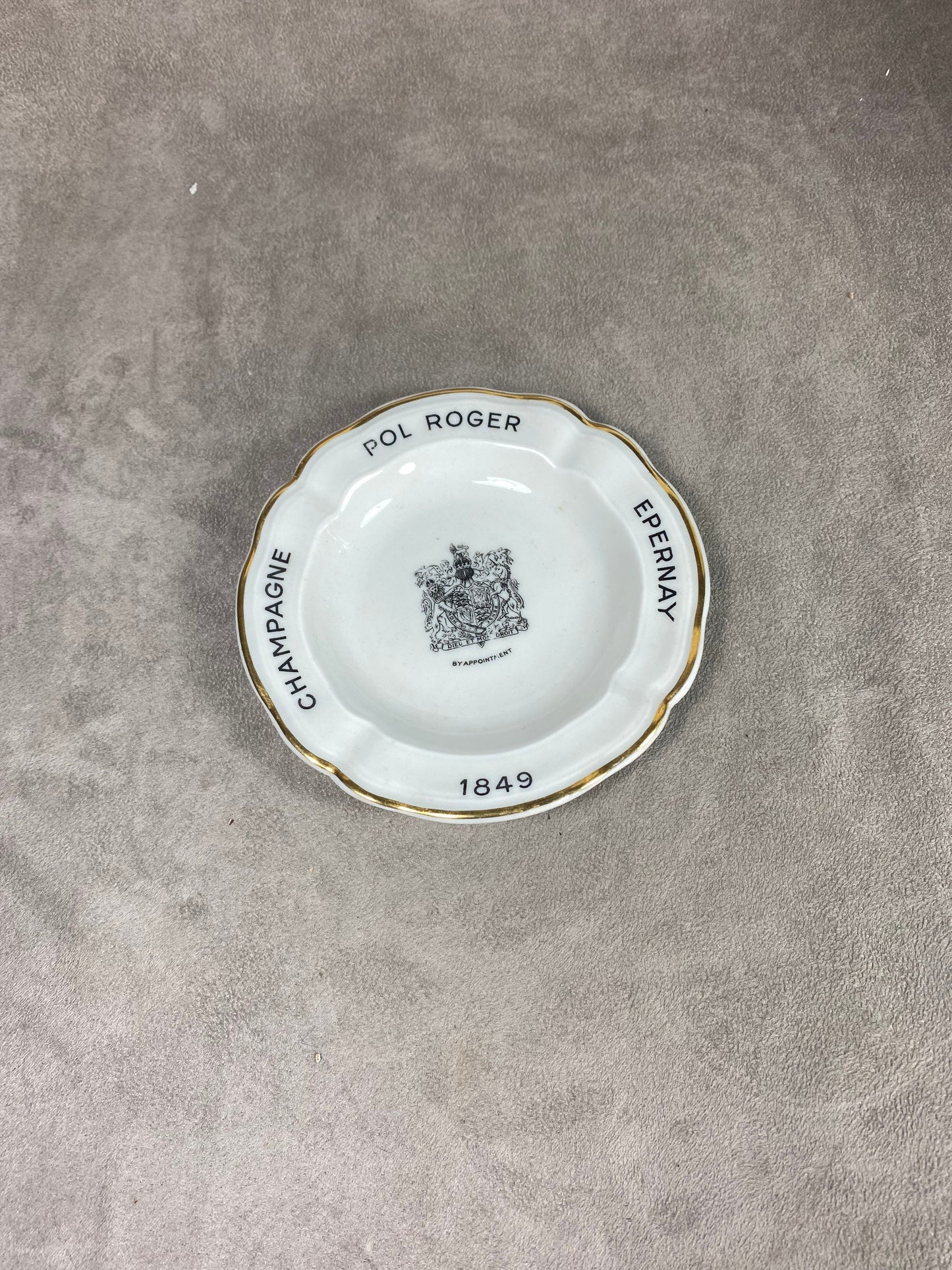 RARE Cendrier Pol Roger en porcelaine de Limoges Bernardaud Made in France Années 1930