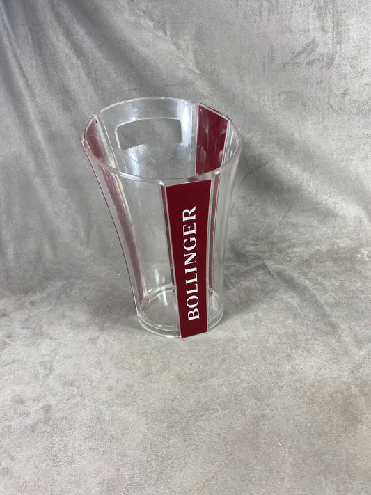 Seau à champagne Bollinger en plastique transparent par Eric Barthes Made in Italy  Années 1990