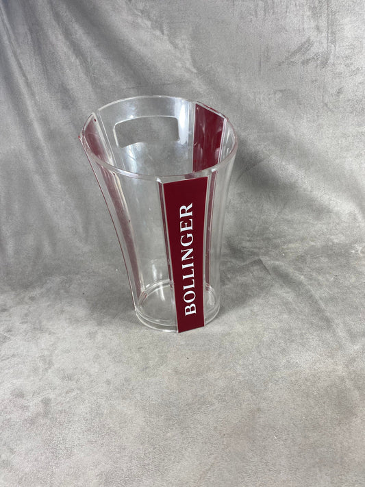 Seau à champagne Bollinger en plastique transparent par Eric Barthes Made in Italy  Années 1990