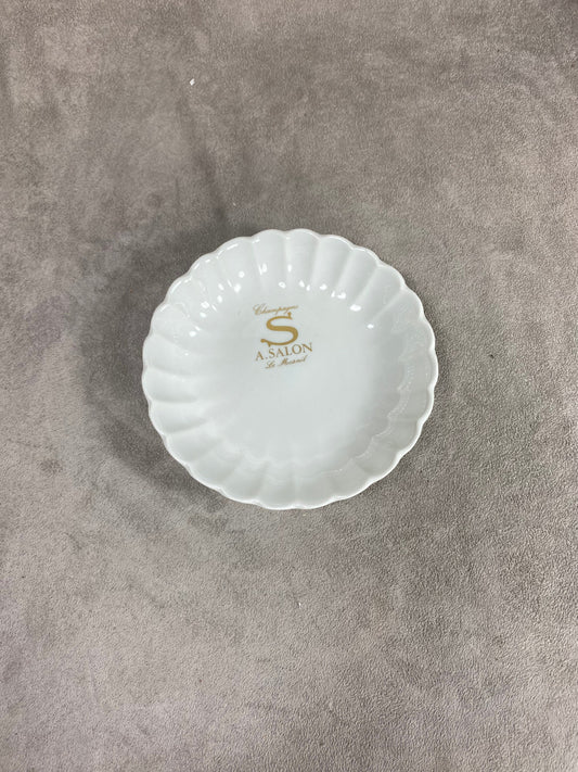 RARE Magnifique Cendrier champagne Salon en porcelaine de limoges GDA vintage champagne  Années 1960