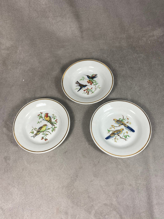 Set of 3 vintage champagne porcelain ashtrays Victor Clicquot Champagne Gift Made in France