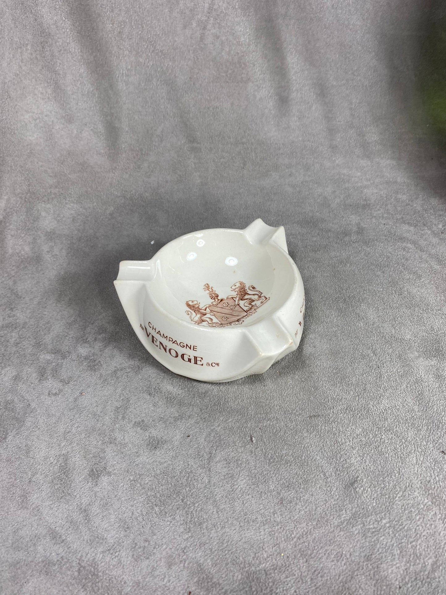 Cendrier champagne De Venoge en céramique Villeroy et Boch Made in France Années 1950