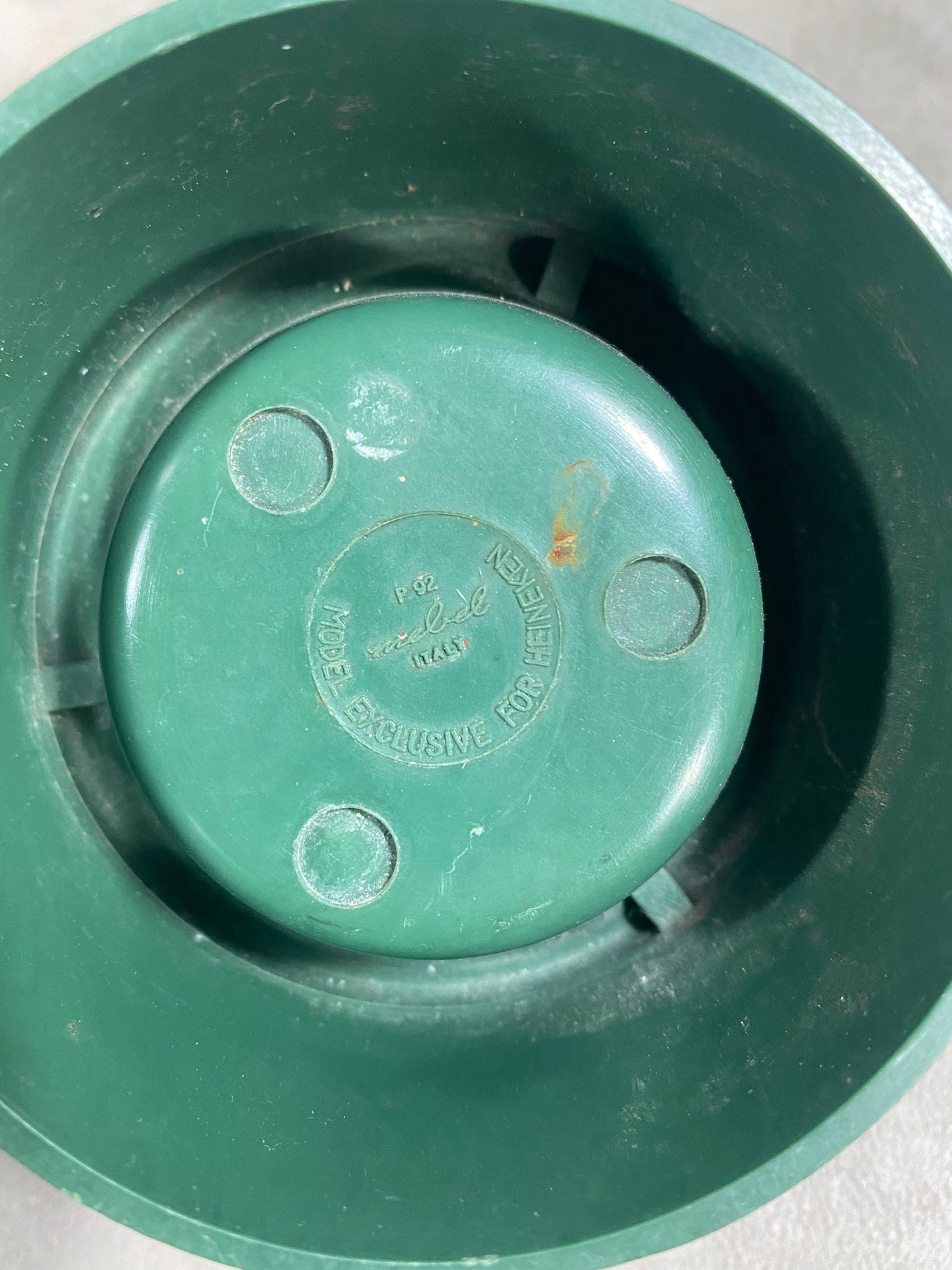 Vintage green plastic heineken ashtray made in Italy 1960s