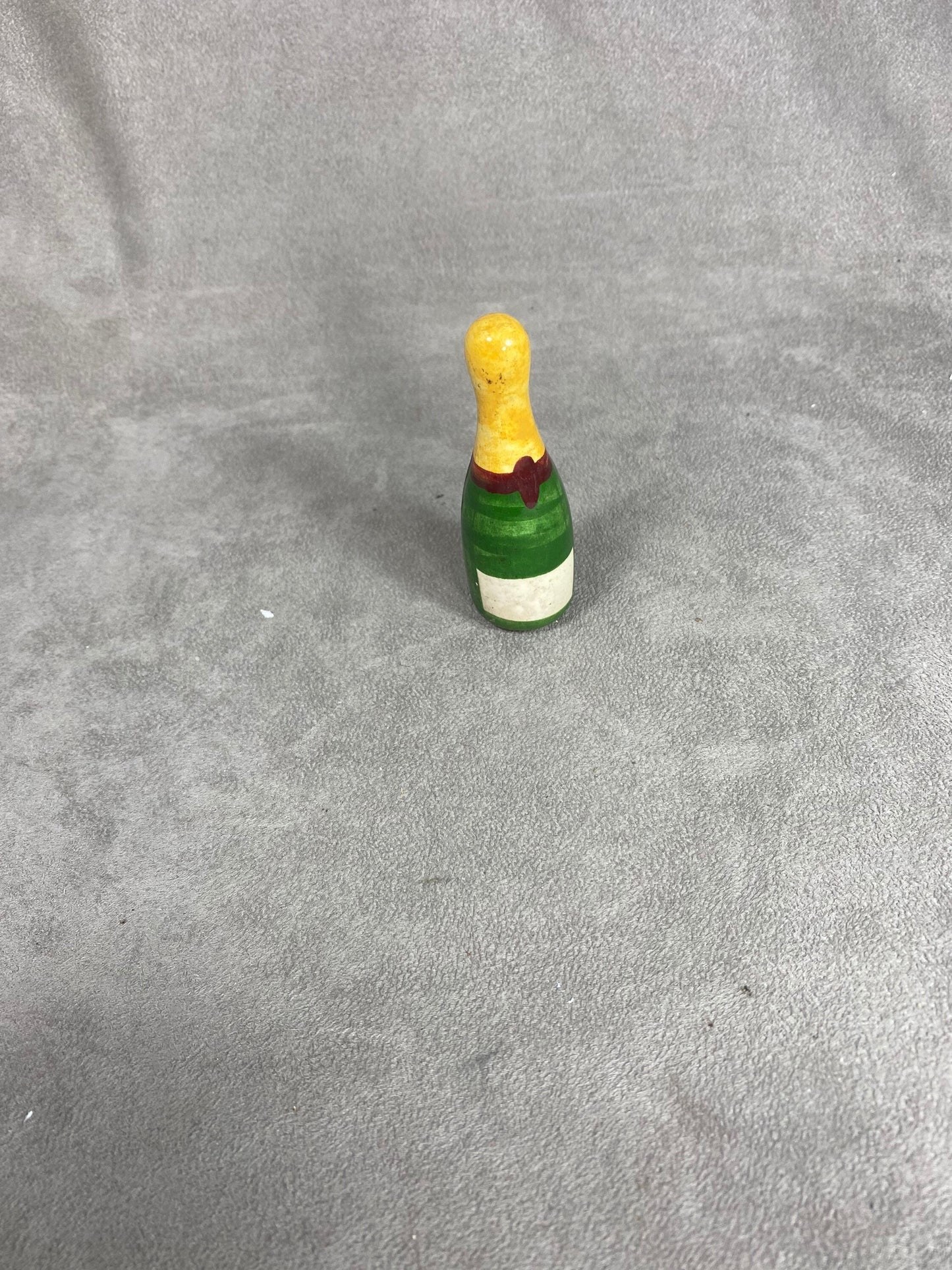 Petite bouteille de champagne en céramique de decoration Made in France