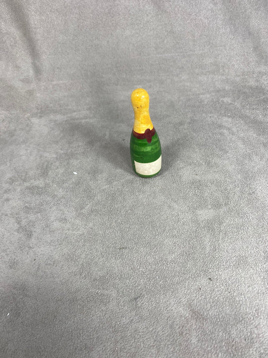 Petite bouteille de champagne en céramique de decoration Made in France