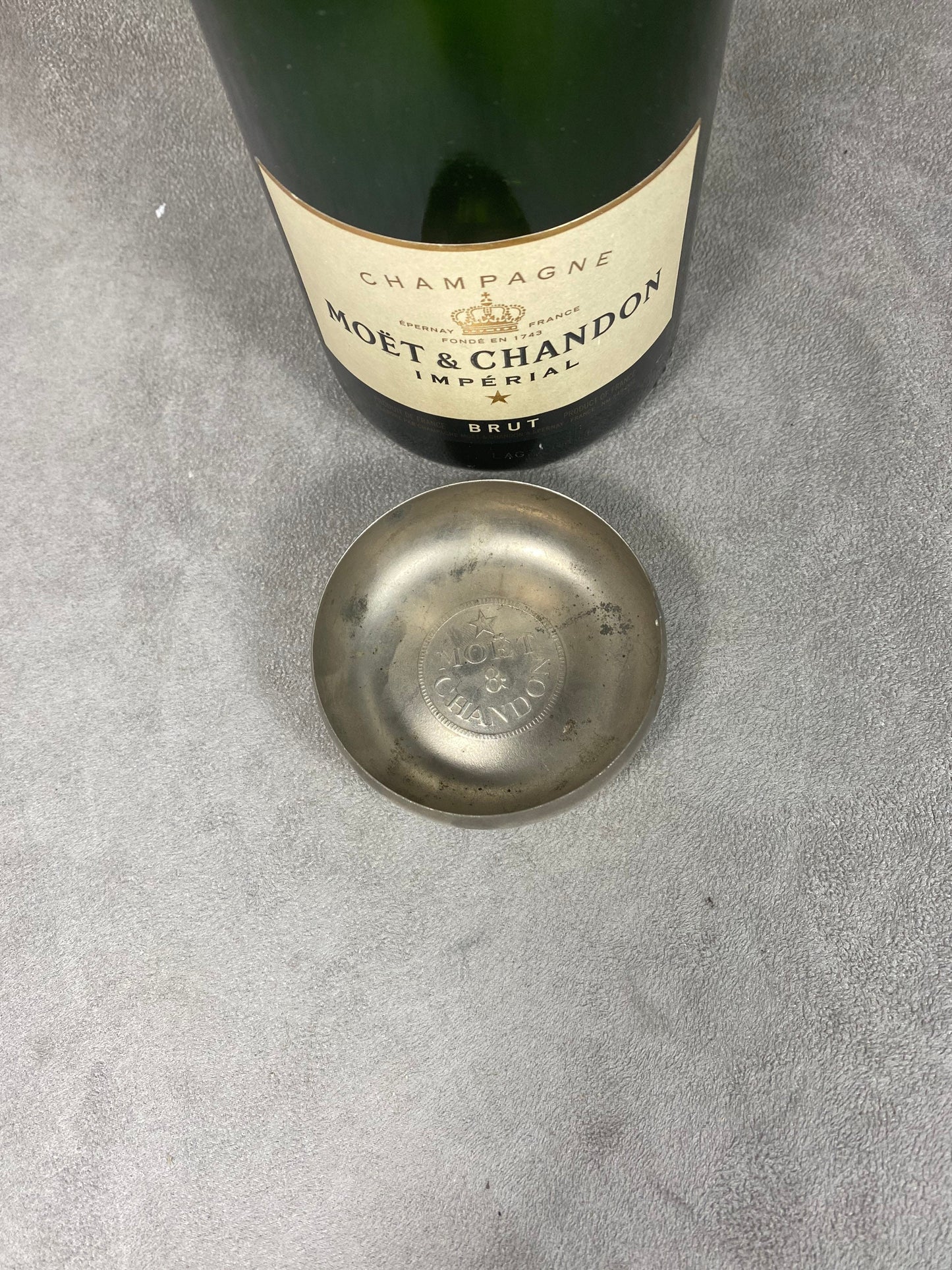 Moet et Chandon vintage metal ashtray made in France