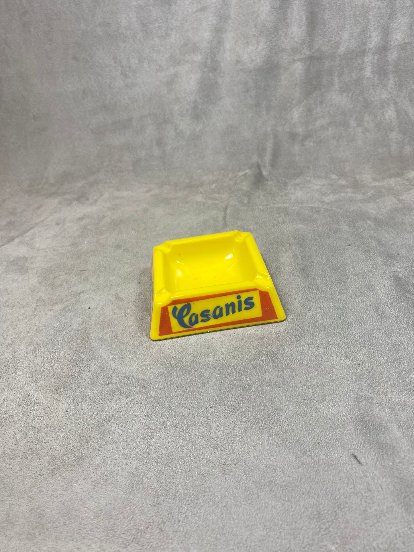 Casanis bar ashtray vintage yellow glass advertising ashtray Vintage 1960