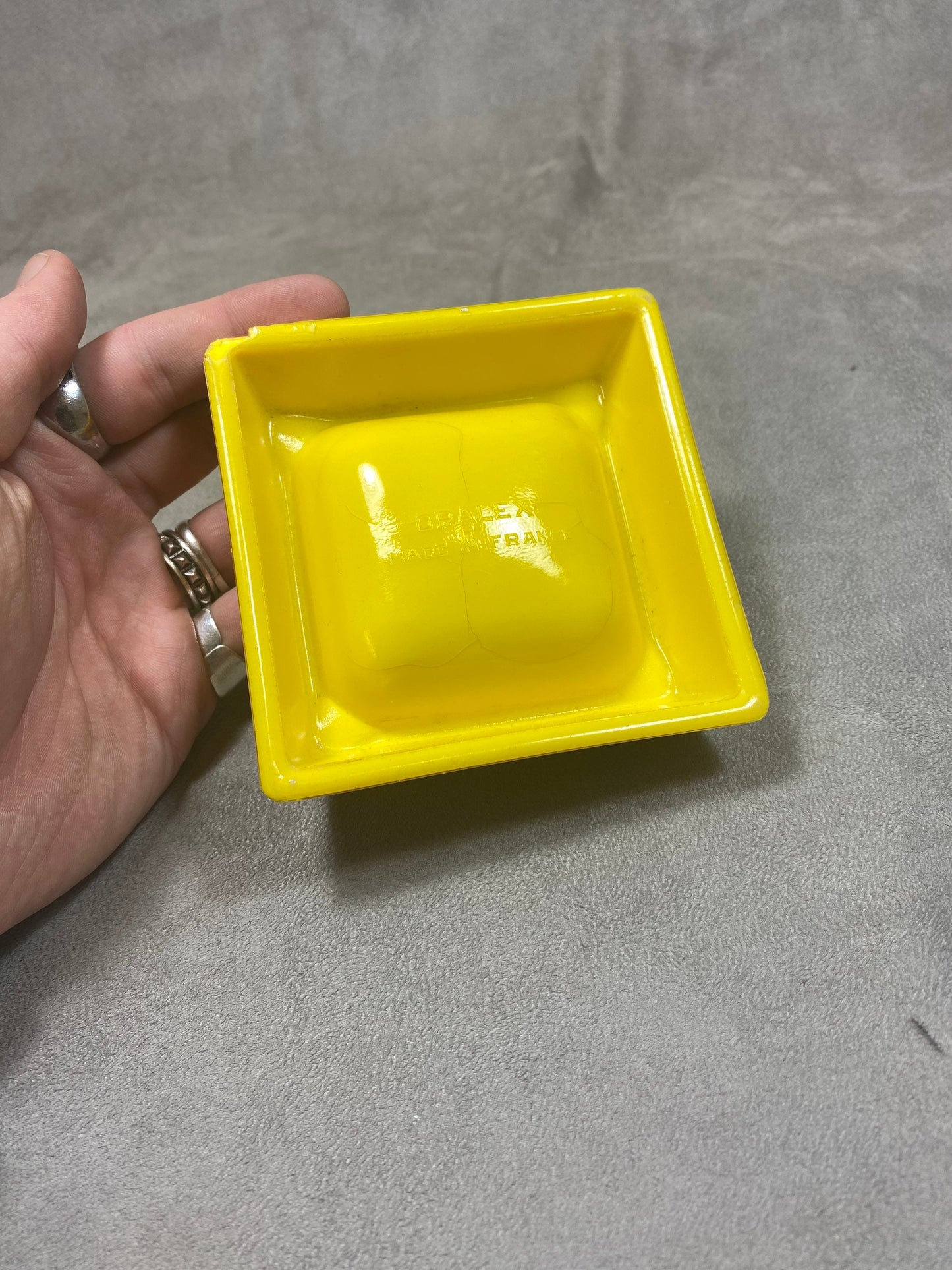 Casanis bar ashtray vintage yellow glass advertising ashtray Vintage 1960