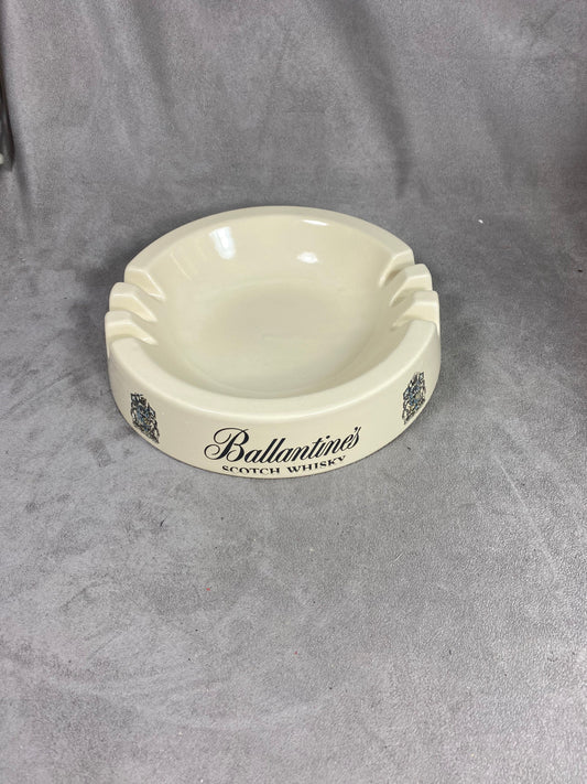 SELTENER großer Vintage Ballantine's Keramik Aschenbecher Made in Italy