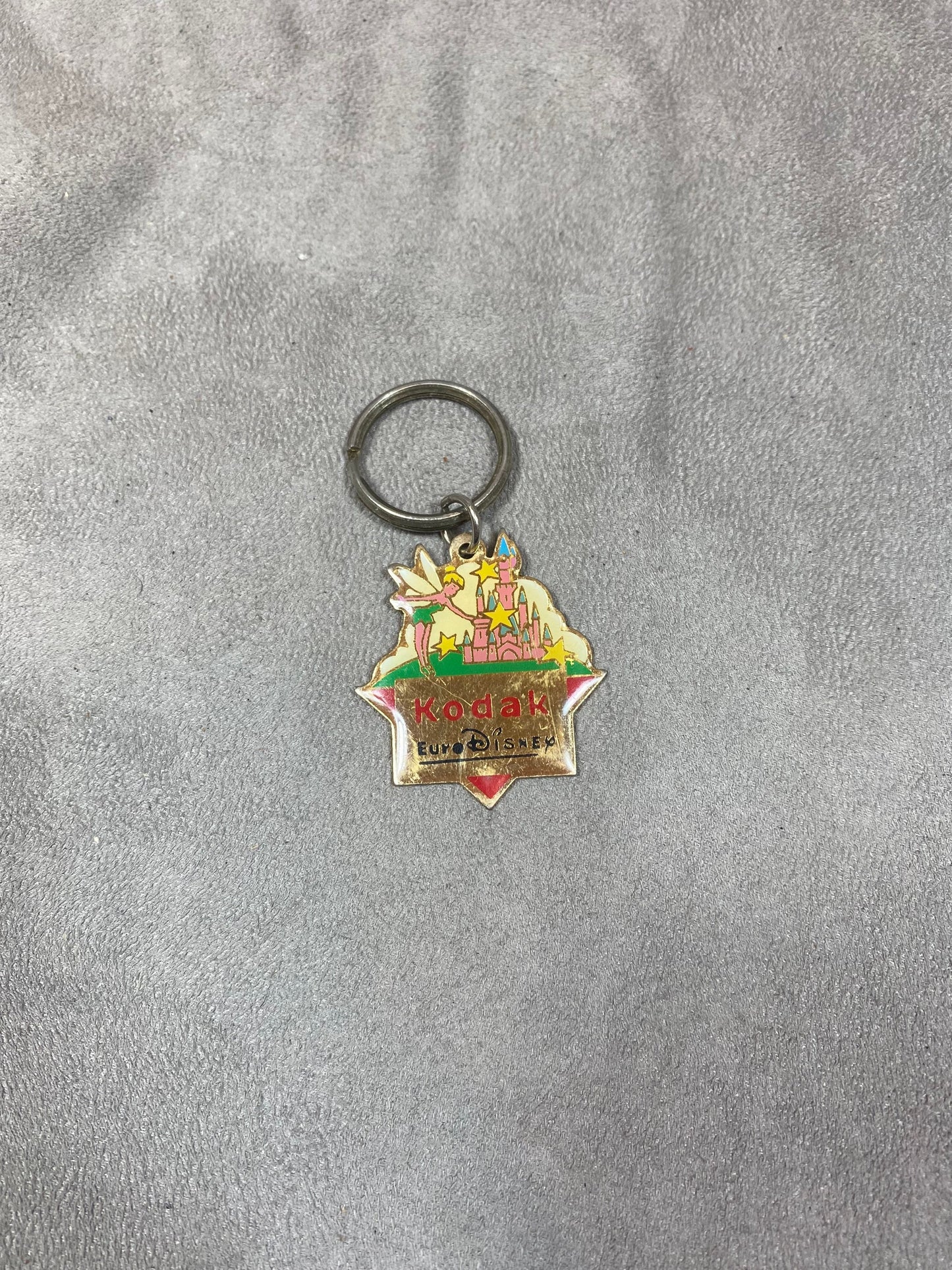 Kodak key ring for Euro Disney in metal Made in France 1960s