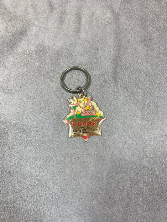 Kodak key ring for Euro Disney in metal Made in France 1960s