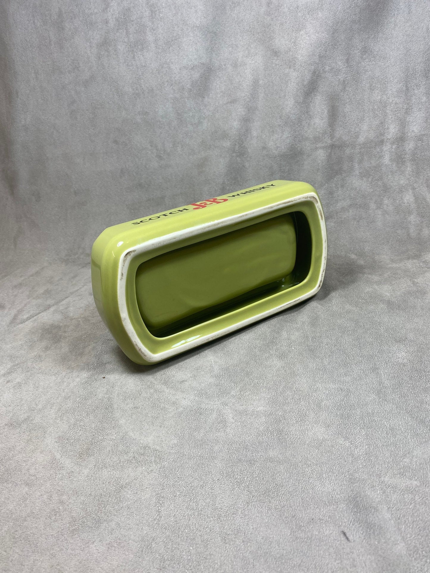 J&amp;B whisky ashtray in green ceramic France vintage Scotch Whisky