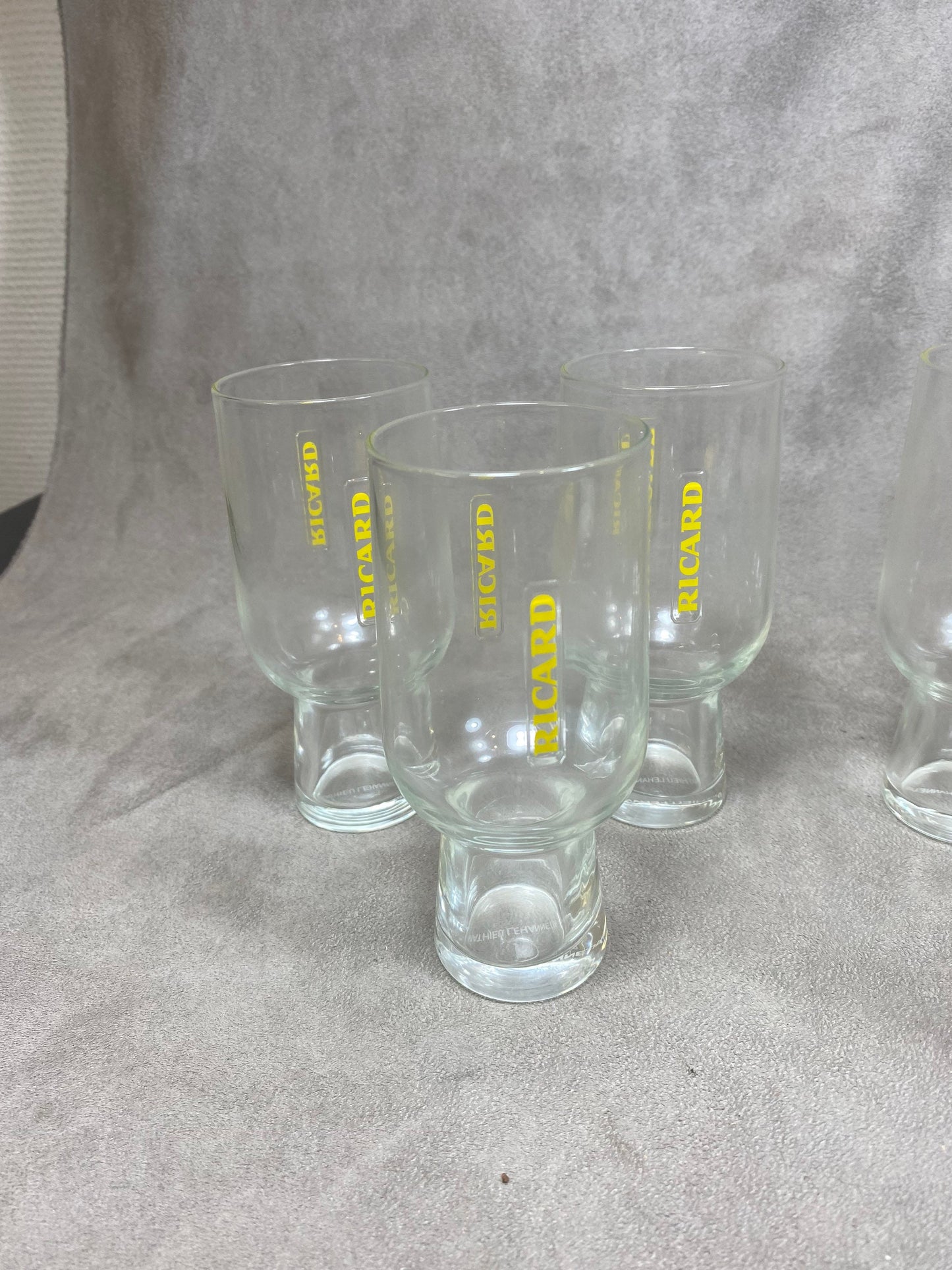 Set of 6 RICARD glasses by Mathieu Lehanneur vintage advertising items | Made in France | 1990s