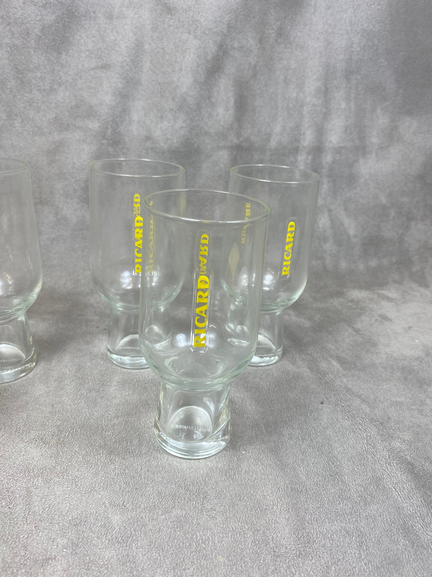 Set of 6 RICARD glasses by Mathieu Lehanneur vintage advertising items | Made in France | 1990s