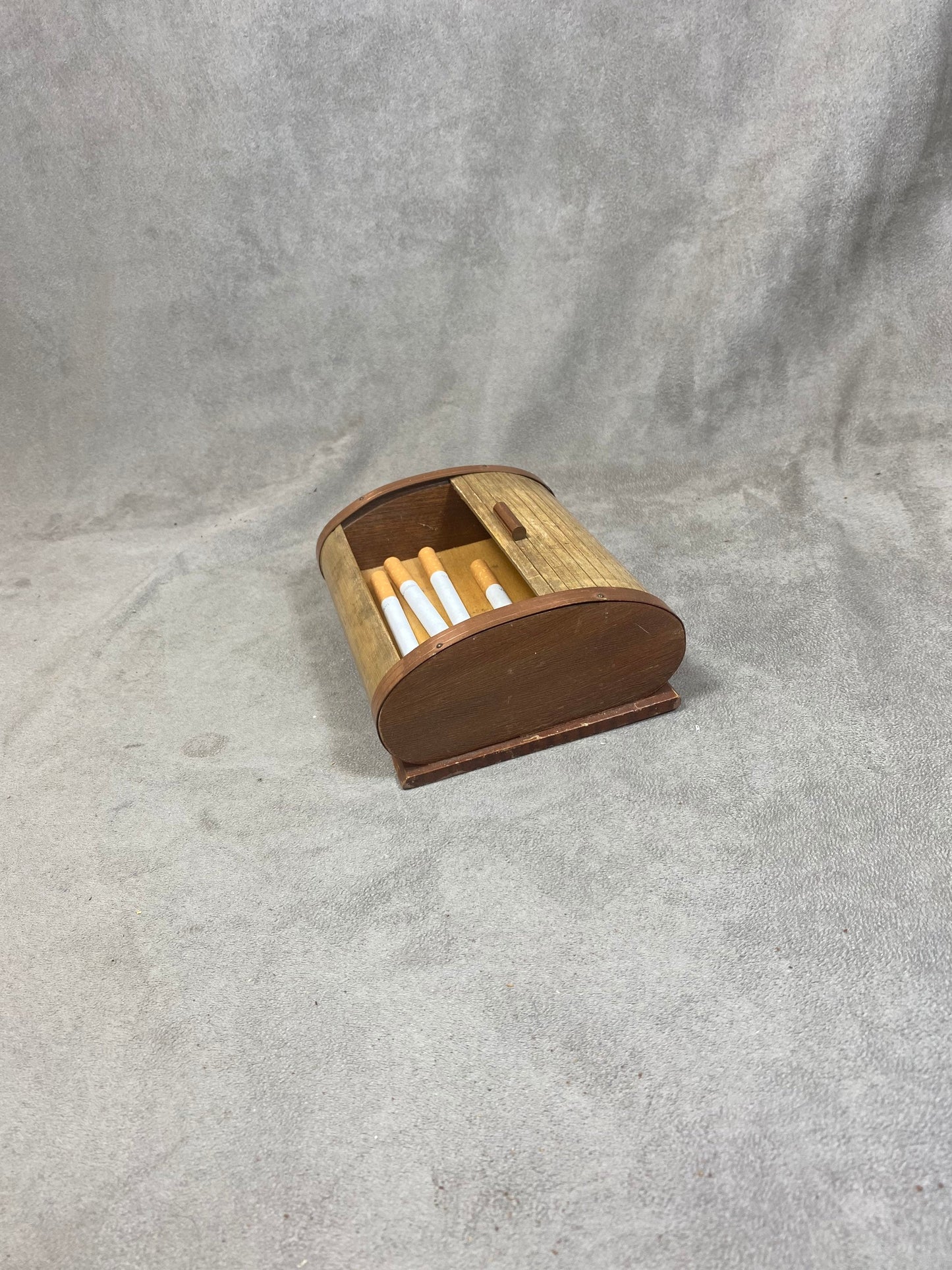 Vintage wooden cigarette box dispenser Made in France