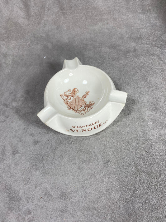 Cendrier champagne De Venoge en céramique Villeroy et Boch Made in France Années 1950