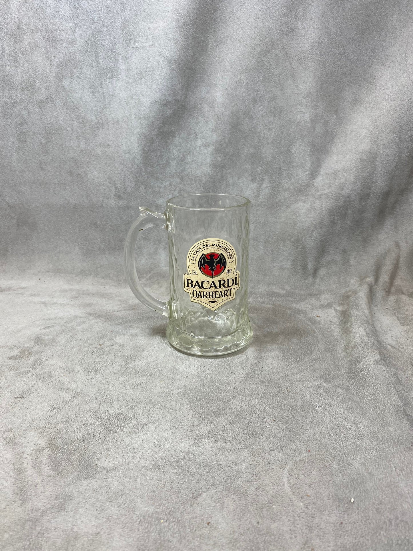 Vintage Bacardi Glass Beer Mug Made in France
