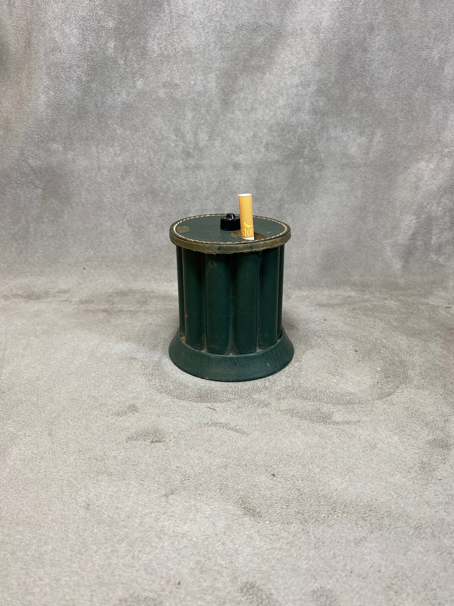 Vintage plastic and leather cigarette dispenser Made in France Circa 1960