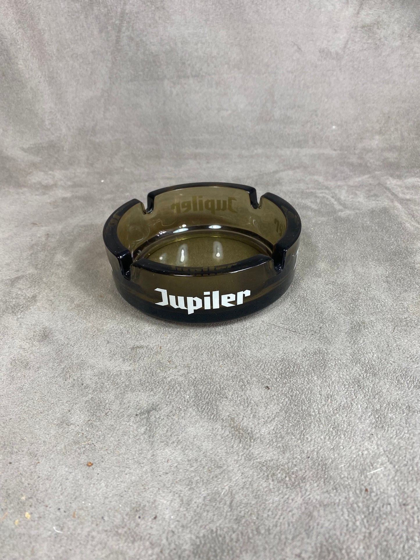 Vintage Jupiler Aschenbecher aus braunem Glas, hergestellt in Frankreich, 1980er Jahre