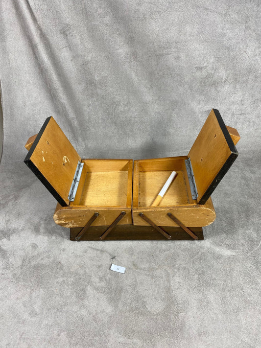 Vintage wooden cigarette box dispenser Made in France