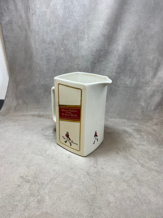 Vintage Johnnie Walker Whiskey Ceramic Pitcher Made in France