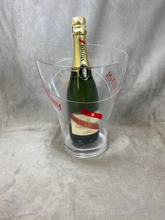 Seau à champagne vintage Mumm Cordon Rouge en plastique   Made in France