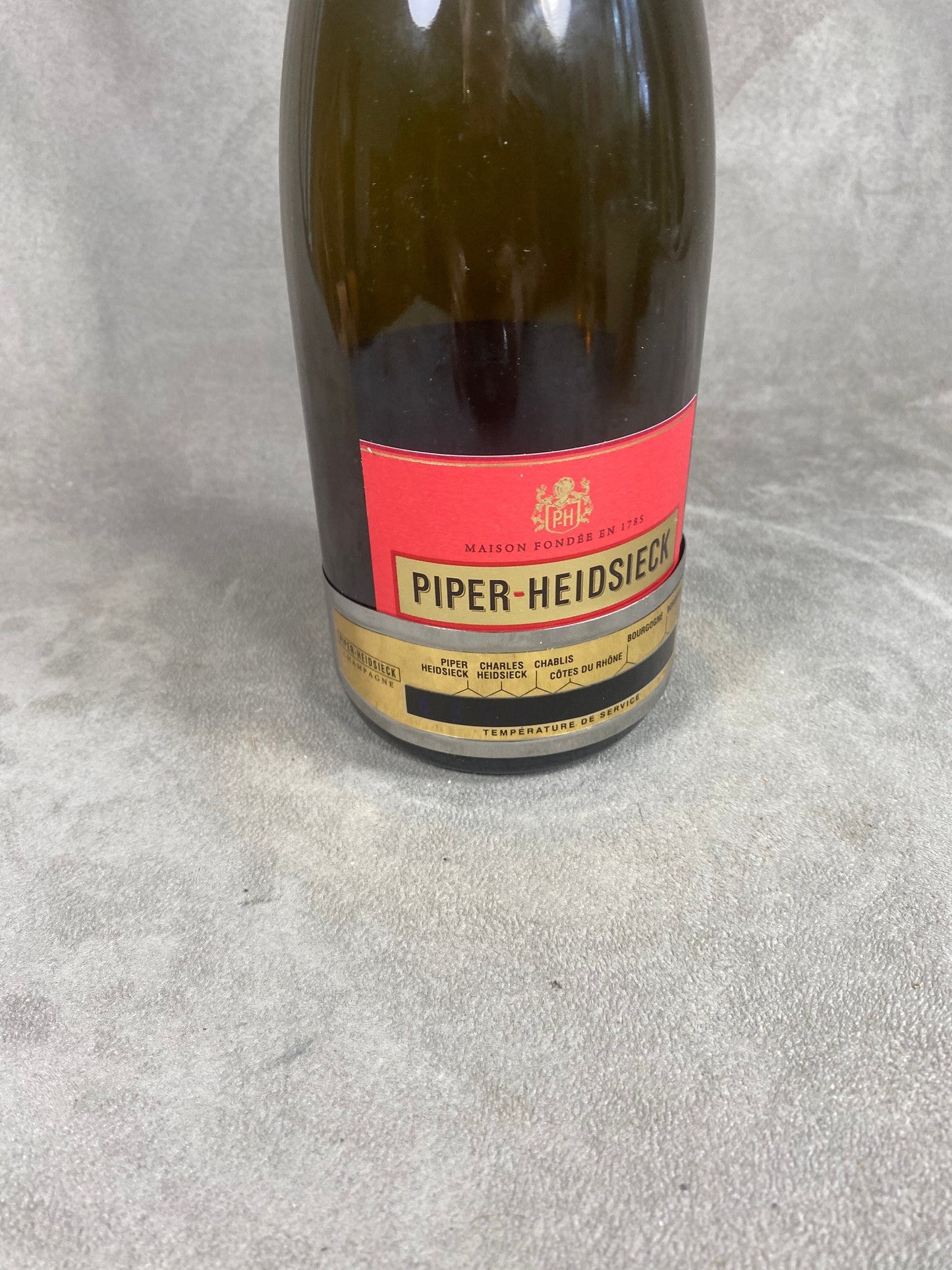 RARE Champagne Piper Heidsieck vintage metal champagne thermometer made in France