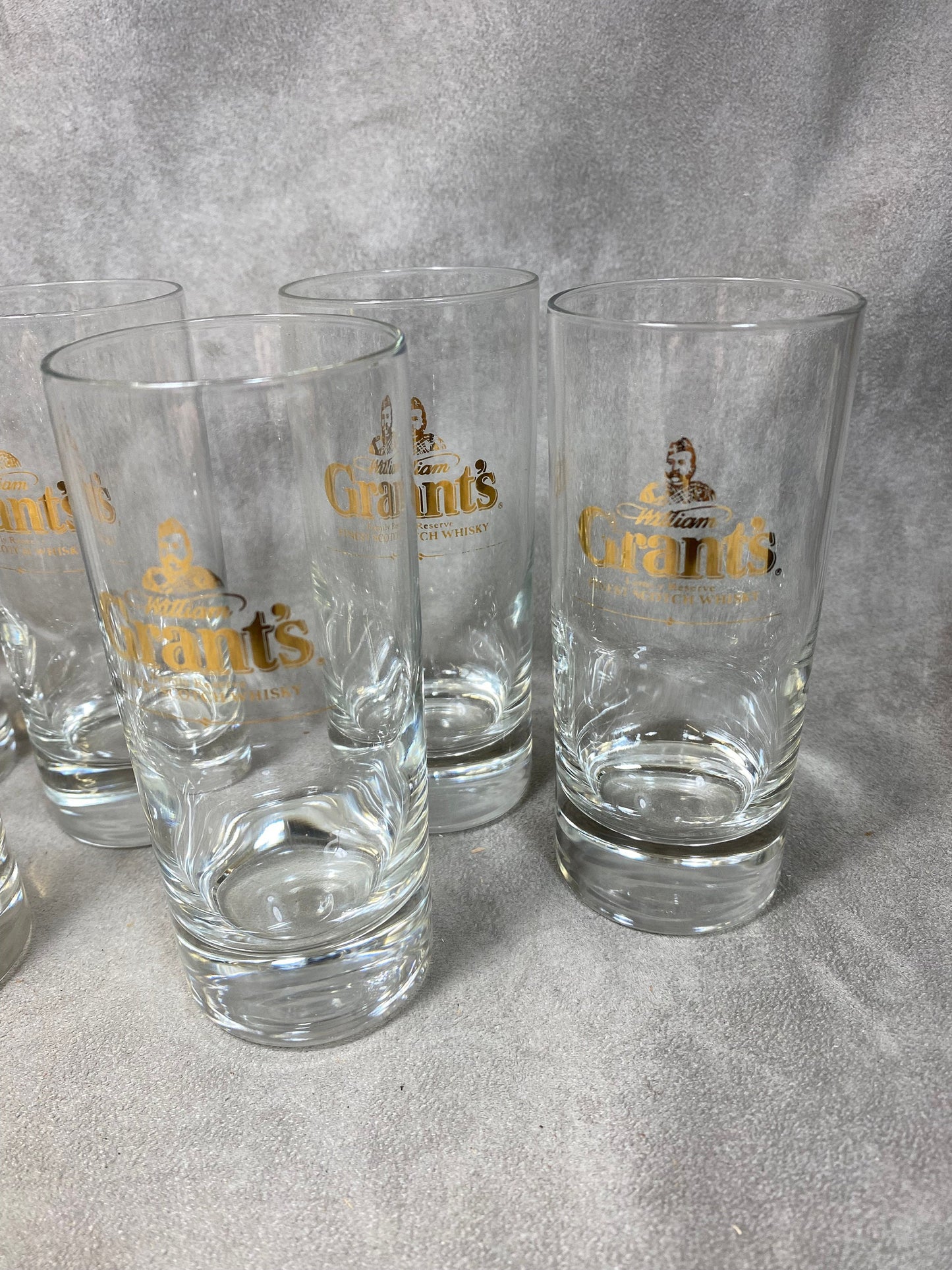 Set of 6 Vintage Grant's Whiskey Glasses