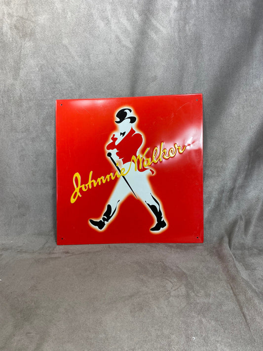 Johnnie Walker red tin decorative plaque vintage advertising item