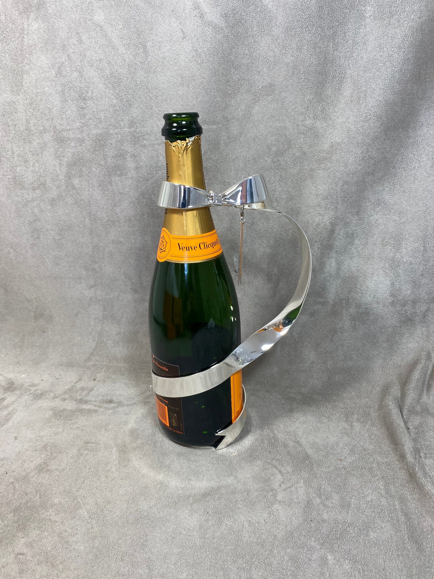 Veuve Clicquot verseuse porte-bouteille design Alexis Mabille en métal vintage Made in France