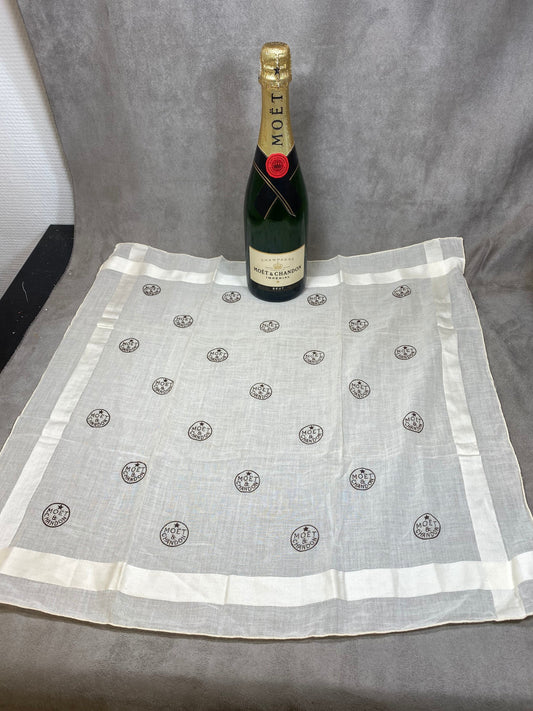 RARE Vintage Moet and Chandon Champagne Silk Pouch Made in France