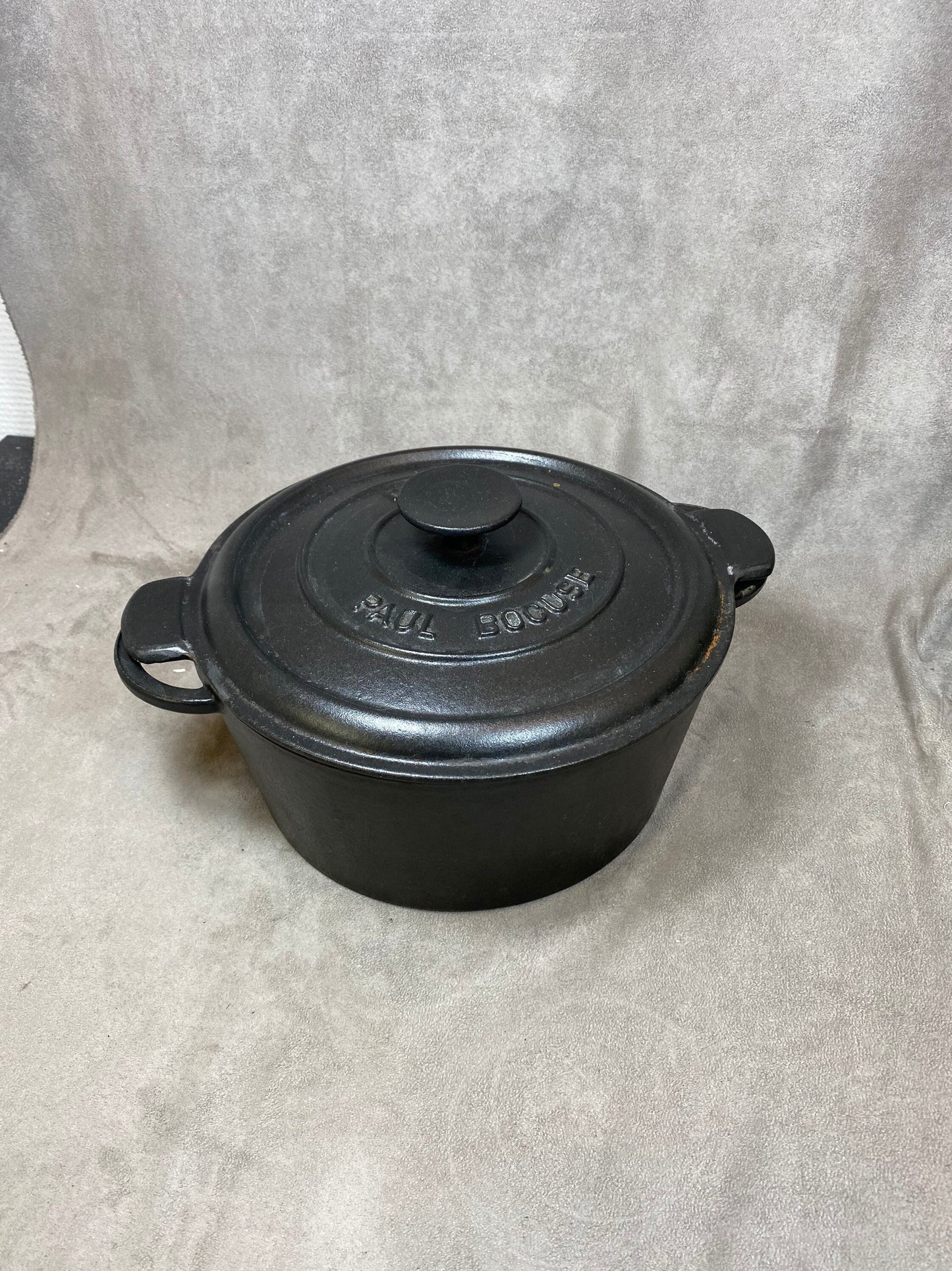 NOMAR Paul Bocuse black enameled cast iron casserole dish, diameter 32 cm, Vintage made in France 1970