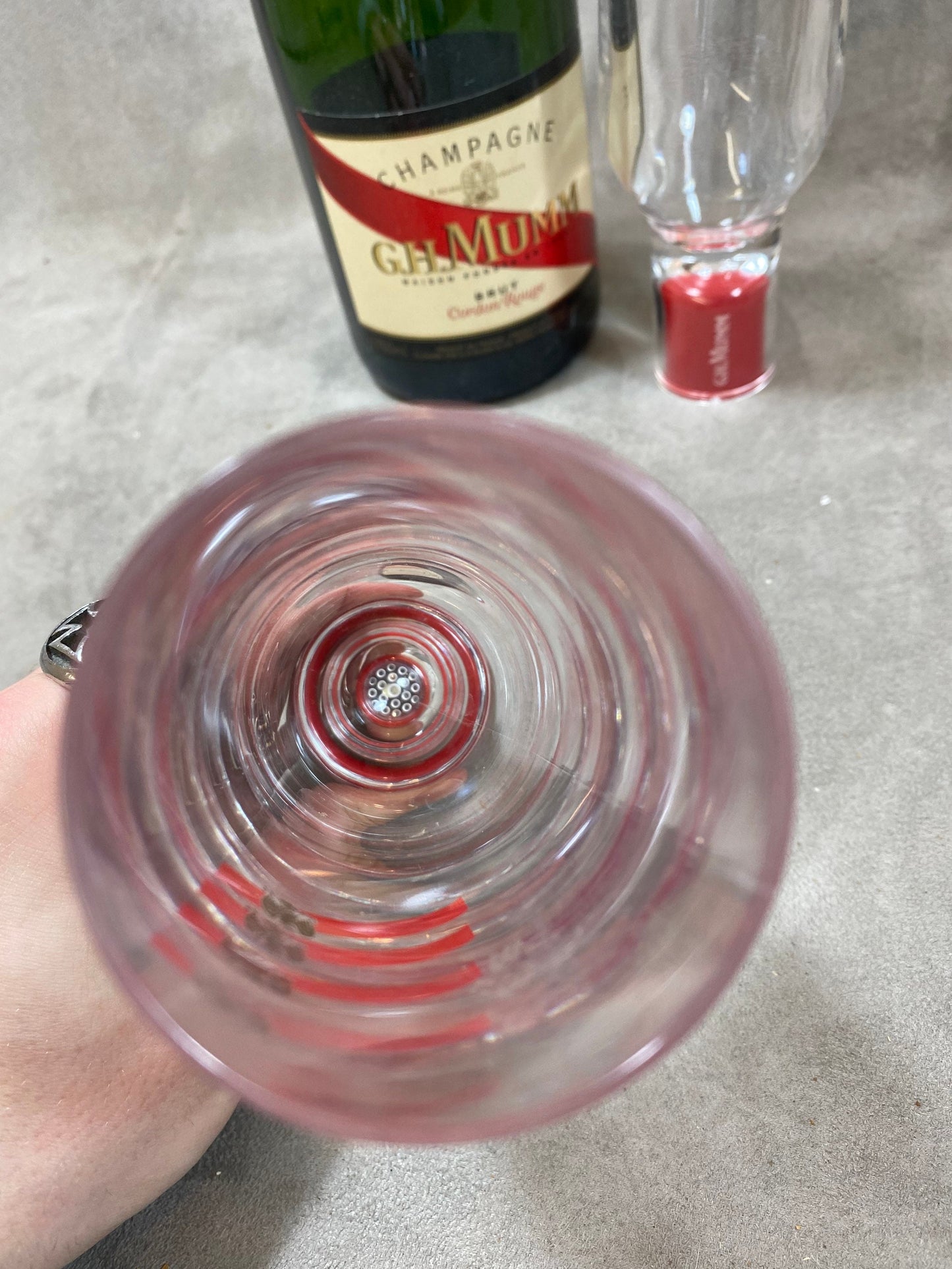 Lot de 2 flutes à champagne en plastique Champagne MUMM France |vintage Made in France