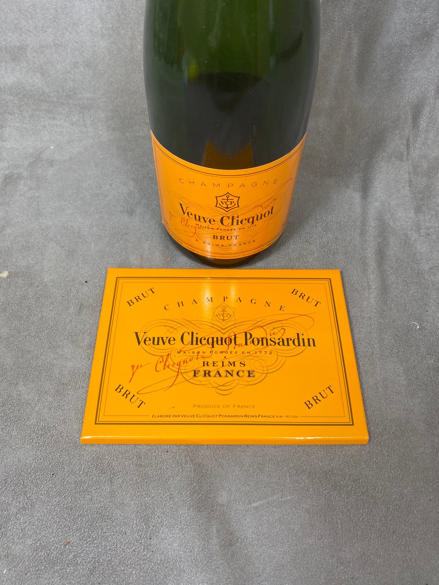 RARE Lot de 6 cartes postales Champagne Veuve Clicquot en carton Made in France Vintage