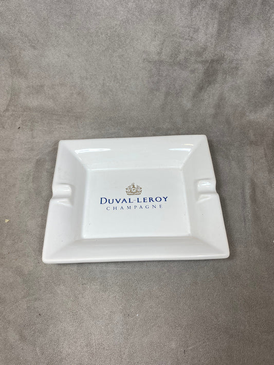 XXL ashtray in vintage white earthenware champagne Duval-Leroy 1990s