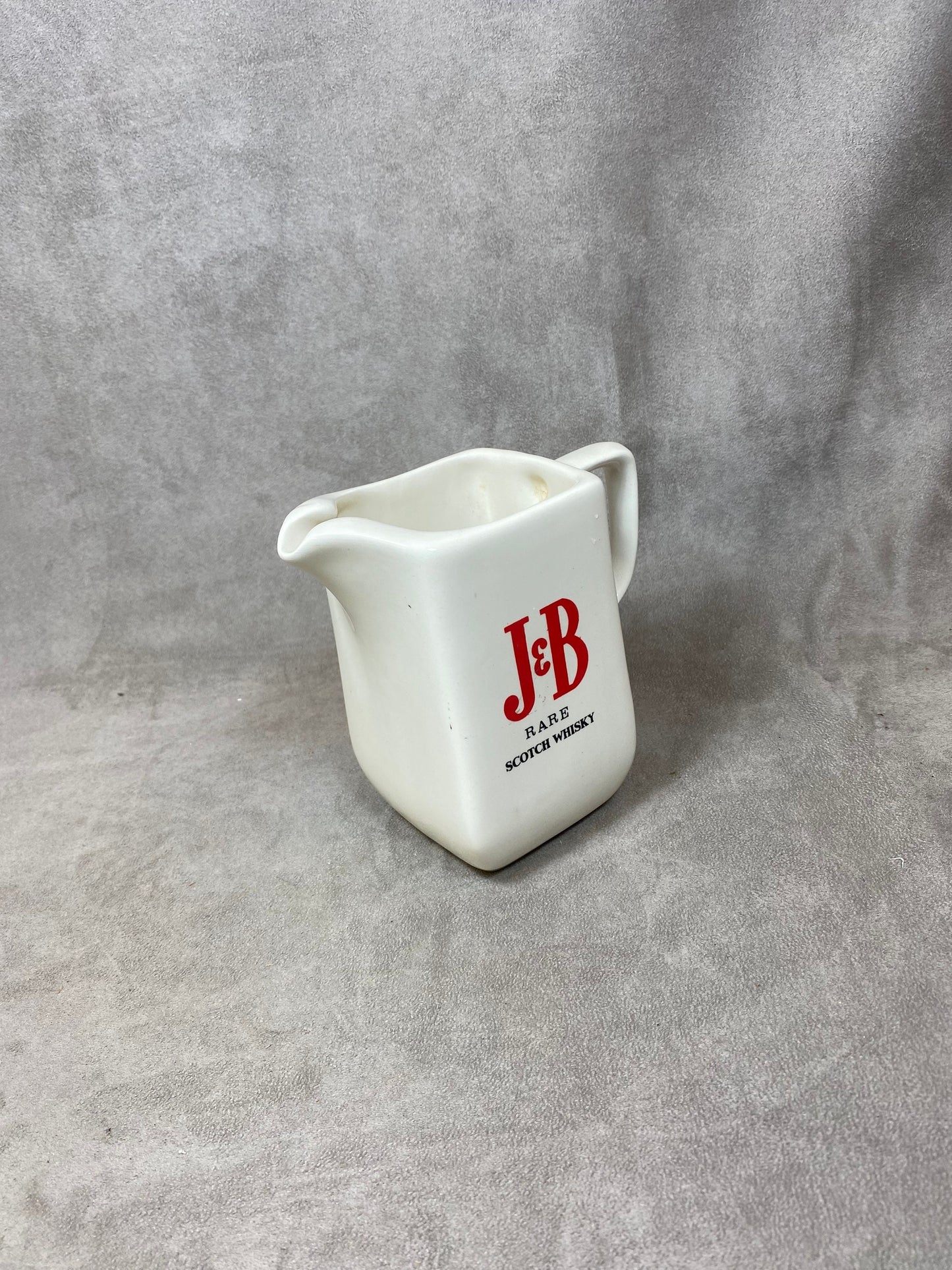 J&amp;B Scotch Whisky Vintage White Ceramic Advertising Jug