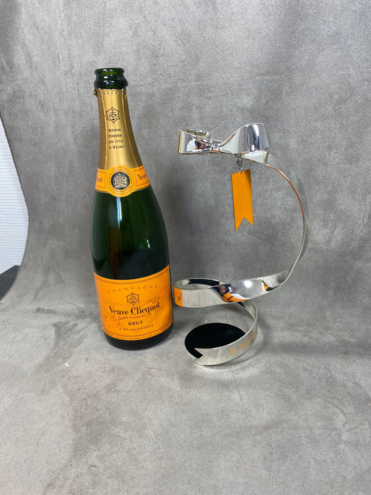 Veuve Clicquot verseuse porte-bouteille design Alexis Mabille en métal vintage Made in France