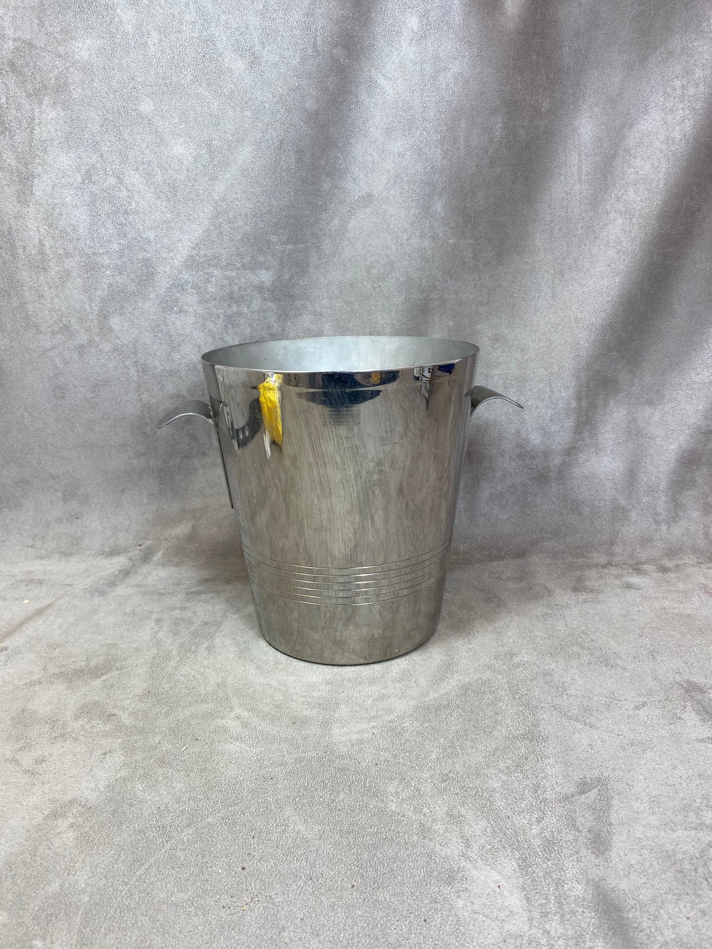 Magnifique seau à champagne en inox par Letang Remy Made in France Années 1970